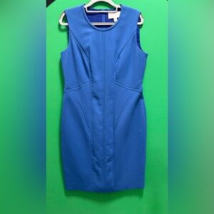 Hugo Boss Royal Blue Midi Dress sleeveless knee length Size 10